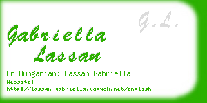 gabriella lassan business card